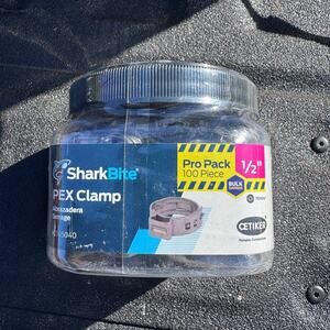 SharkBite 2145040 Pex Clamps Stainless Steel 1/2" 100 Pack‎ Crimp